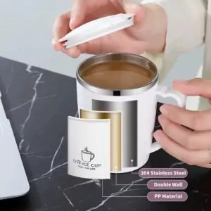 350ml Stainless Steel Thermos Mug with Handle - Image 6