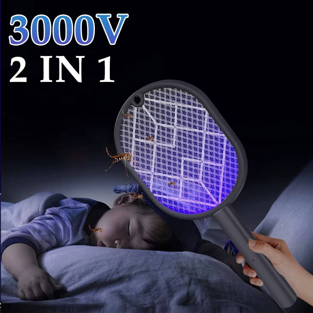 2-in-1 Electric Mosquito Swatter and Bug Zapper