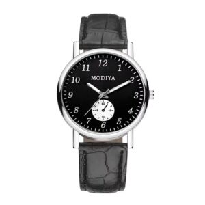 Mens Business Luxury Leather Strap Watch - Image 3
