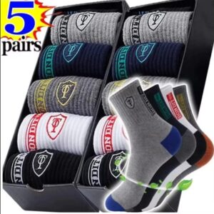 5 Pairs Men’s Vintage Fun Athletic Socks - Image 10