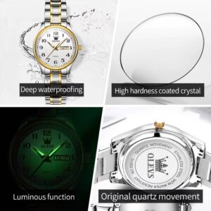OLEVS Women’s Quartz Gold Watch - Image 3