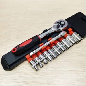 12Pcs 1/4" Ratchet Socket Wrench Set - Image 3