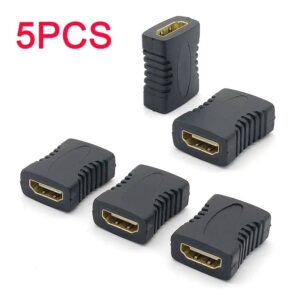 5pcs HDMI-Compatible Female-to-Female Extender Connector Coupler Adapter