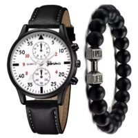 Men Sports Watches Set Business Quartz Wristwatch