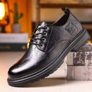 Retro Cow Leather Men’s Dress Shoes - Image 3