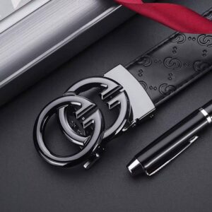 Luxury Genuine Leather Automatic Buckle Belt - Image 6