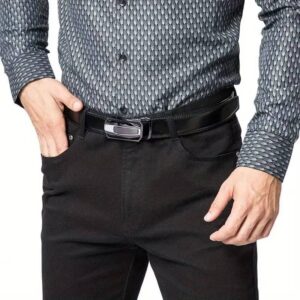 Men Genuine Leather Ratchet Belt - Image 5