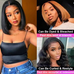 12-Inch Straight Bob Lace Front Wig - Image 5