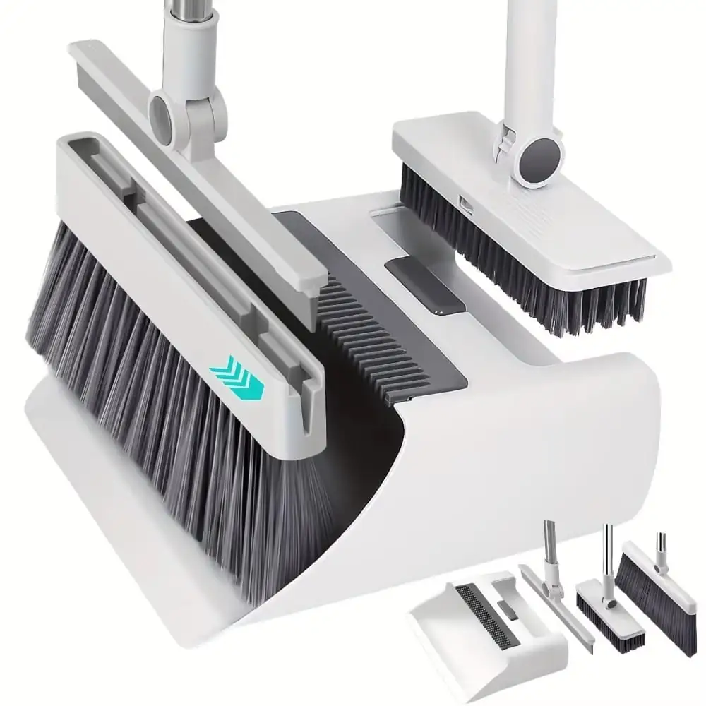 New Upgraded 4 in 1 Broom/Dustpan Set