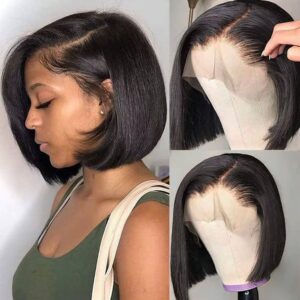 12-Inch Straight Bob Lace Front Wig - Image 6