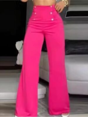 Elegant Casual High Waist Wide Leg Pants - Image 4