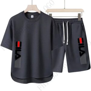 Men’s Casual Round-Neck T-Shirt & Shorts Set - Image 4
