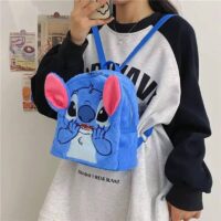 Disney Blue Stitch Plush Backpack