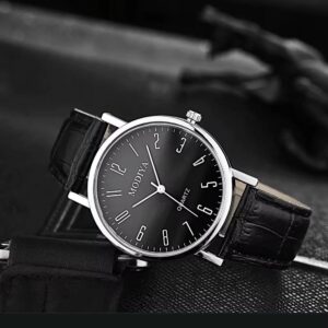 Mens Business Luxury Leather Strap Watch - Image 15