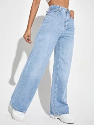 New Women’s Loose Denim Wide Leg Pants - Image 4