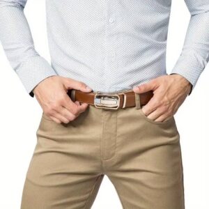 Men Genuine Leather Ratchet Belt - Image 6