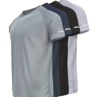 4pcs Mens Breathable Sports T-Shirts