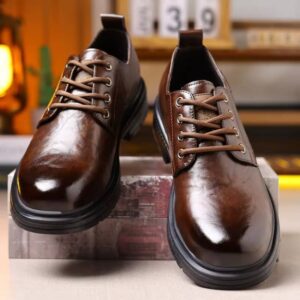 Retro Cow Leather Men’s Dress Shoes - Image 6