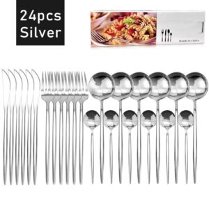 24pcs Stainless Steel Cutlery & Dinnerware Set - Image 5