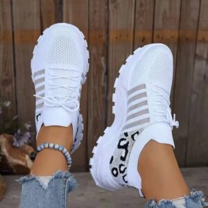 Leopard Print Lightweight Breathable Women’s Sneakers - Image 5