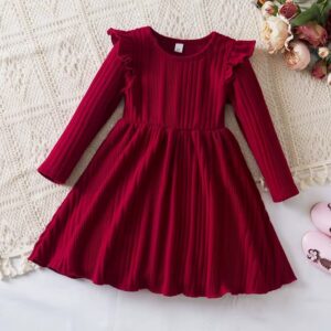Polka Dots Long Sleeve Tulle Princess Dress - Image 4