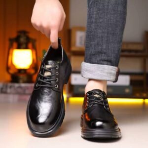 Retro Cow Leather Men’s Dress Shoes - Image 7