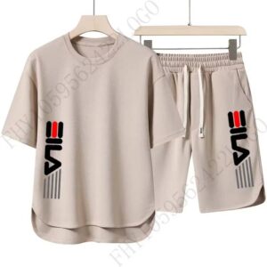 Men’s Casual Round-Neck T-Shirt & Shorts Set - Image 5