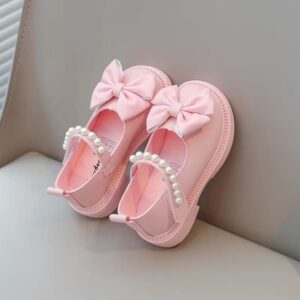 Baby Girls Casual PU Leather Bow-knot Shoes - Image 6