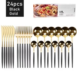 24pcs Stainless Steel Cutlery & Dinnerware Set