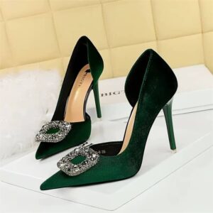 Women Super High Heels Velvet Pumps - Image 8