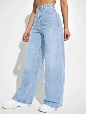 New Women’s Loose Denim Wide Leg Pants - Image 6