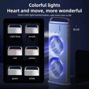 2 In 1 Dual Fan Three Hole Spray Humidification Fan - Image 5
