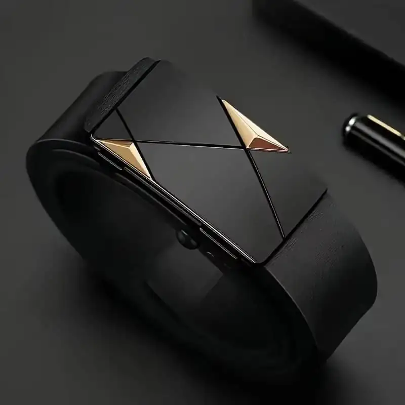 Mens Automatic Leather Belt
