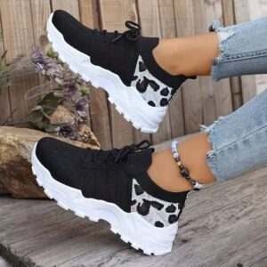 Leopard Print Lightweight Breathable Women’s Sneakers - Image 7