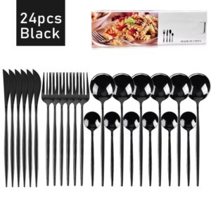 24pcs Stainless Steel Cutlery & Dinnerware Set - Image 10
