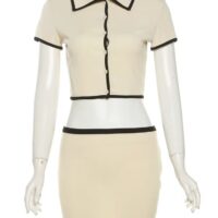 Weird Puss Ribbed Women 2 Piece Set