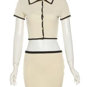 Weird Puss Ribbed Women 2 Piece Set