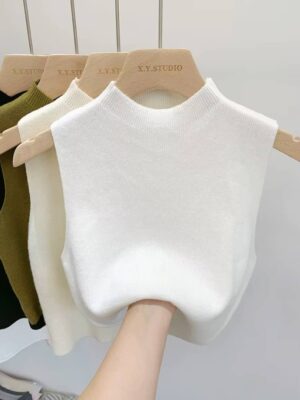 Women Knitted Tank Top - Image 10