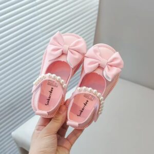 Baby Girls Casual PU Leather Bow-knot Shoes - Image 8