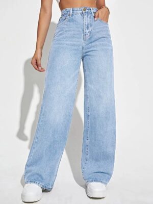 New Women’s Loose Denim Wide Leg Pants - Image 8