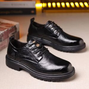 Retro Cow Leather Men’s Dress Shoes - Image 9