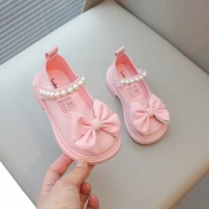 Baby Girls Casual PU Leather Bow-knot Shoes - Image 9