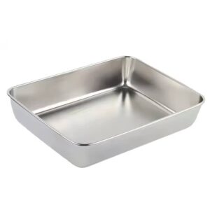 Stainless Steel Rectangle Tray Large Capacity - Image 3