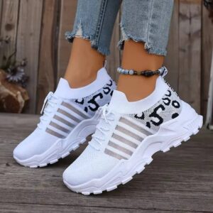 Leopard Print Lightweight Breathable Women’s Sneakers - Image 8