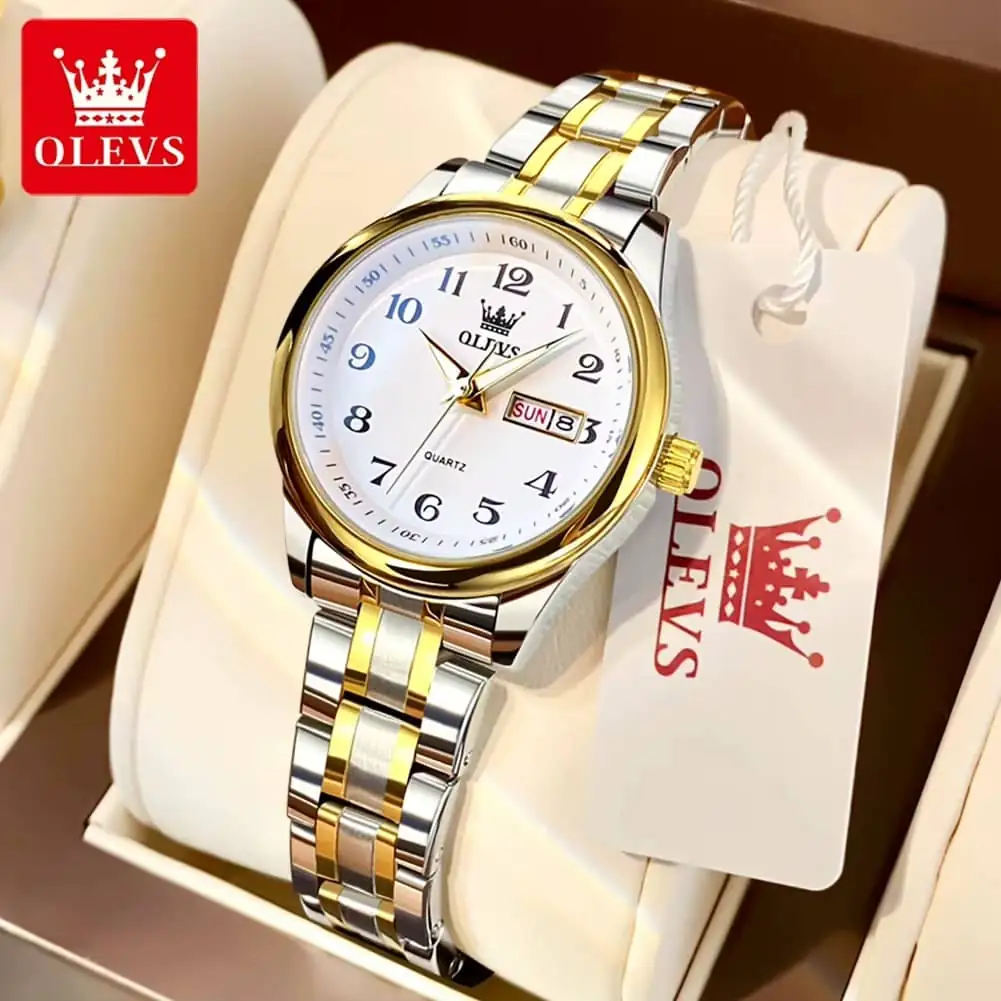 OLEVS Womens Quartz Gold Watch