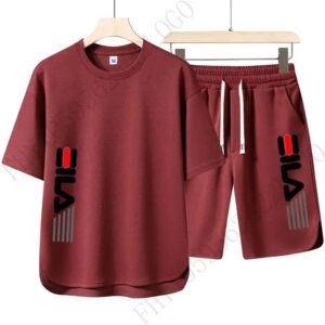 Men’s Casual Round-Neck T-Shirt & Shorts Set - Image 6