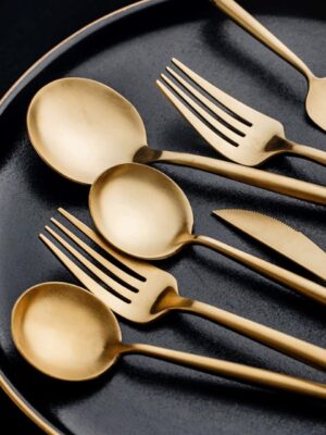 24pcs Stainless Steel Cutlery & Dinnerware Set - Image 11