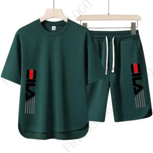 Men’s Casual Round-Neck T-Shirt & Shorts Set - Image 9