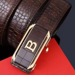 Men’s Luxury Crocodile Pattern Leather Business Belt with Automatic Buckle - Image 7