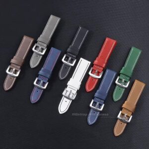 Universal Waterproof Genuine Leather Watch Strap